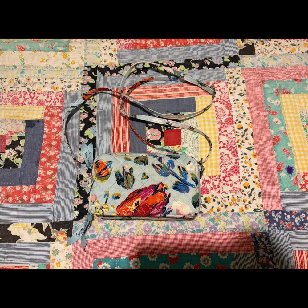 Floral Crossbody Bag in Light Blue